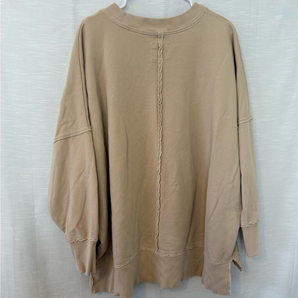 Aerie Distressed Oversized Tan Sweater - Picture 6 of 6